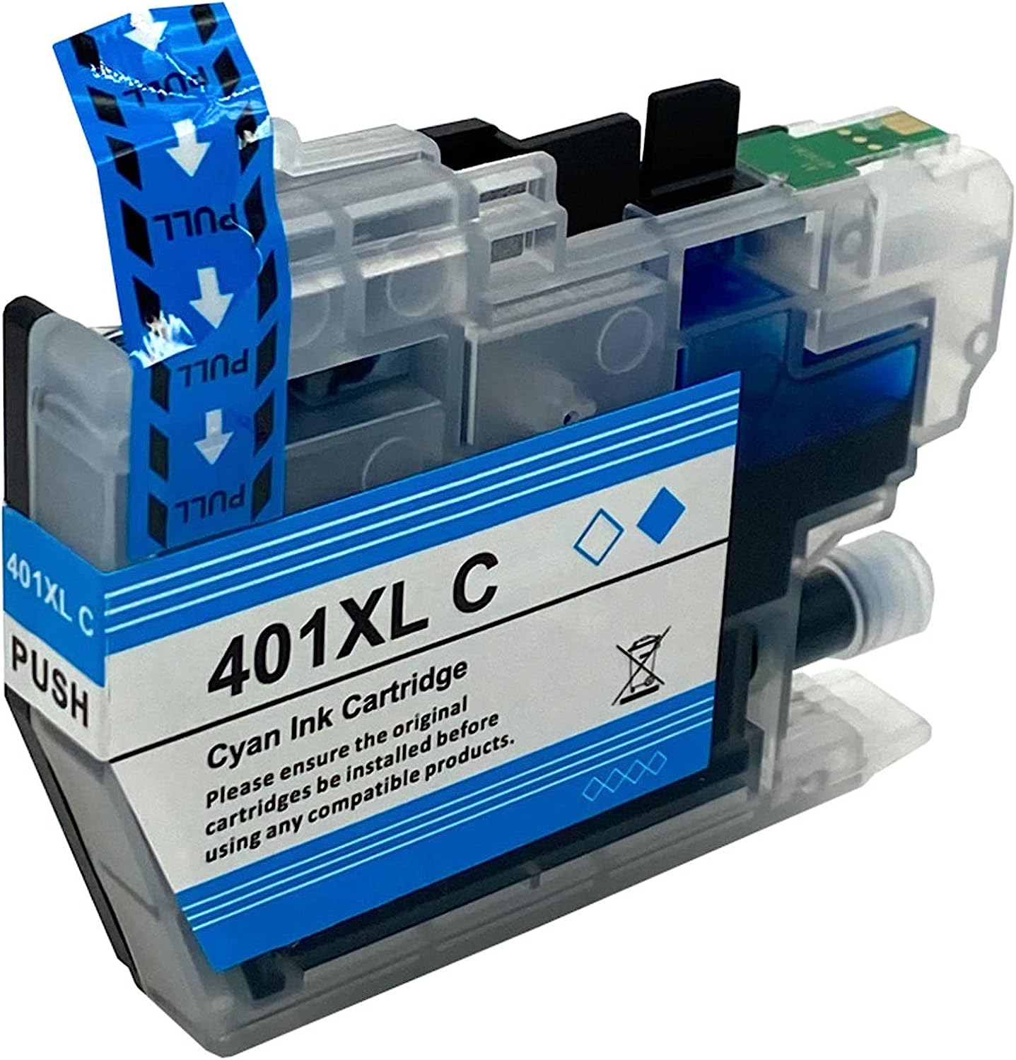 Brother Compatible InkJet Cartridge LC401XL LC-401XL Cyan High Capacity Cartridge